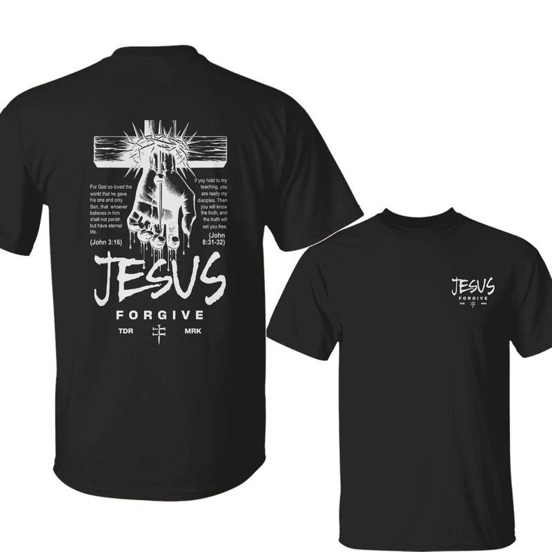 Jesus Forgiven Christian T-Shirt, Vintage Jesus Design, Love Jesu Gift, Father's Day Gift for Men Hoodie Sweatshirt