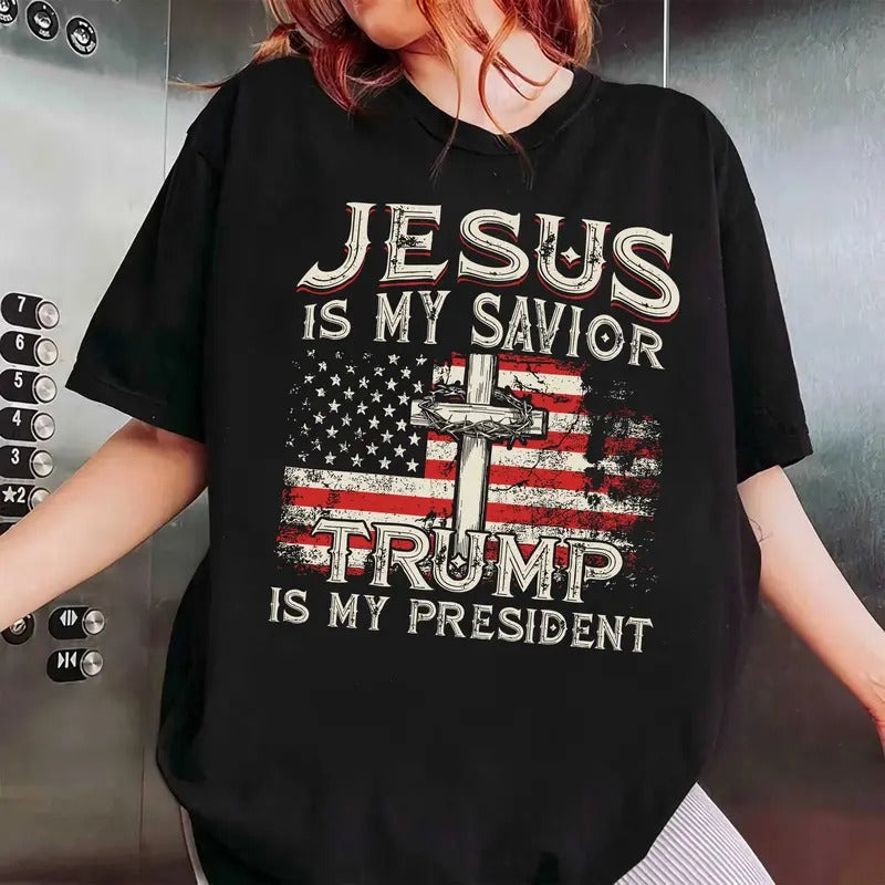 Jesus Is My Savior Trummpp Is My President MAGA TShirt, Thug Life TruumPP Shirt, TruUmMp Maga shirt,TruumPP 2024 Tee,...