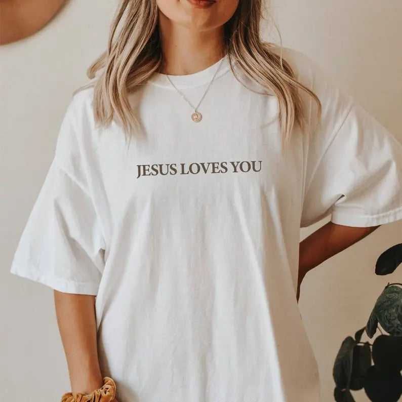 Jesus Loves You Tees , Christian Shirt , Jesus Shirt , Bible Verse Shirt , Christian Merch T-shirt, Jesus is King Shirt ...