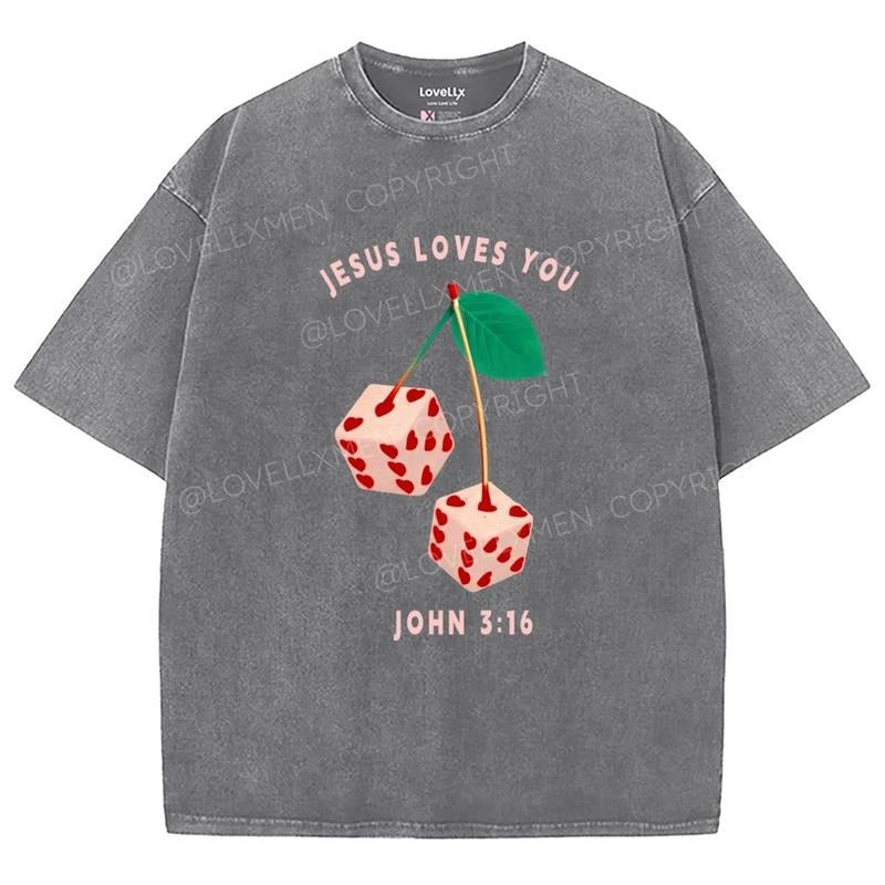 Jesus Loves You Washed Christian Jesus Vintage 90s Cotton Top Womenswear Bottom T-Shirts, Hoodie, Sweatshirt