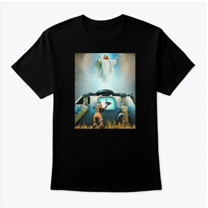 Jesus Resurrection Fortnite Shirt, Gift for him, Gift for her, UNISEX Tshirt Hoodie Sweatshirt | PrintMintTees.com