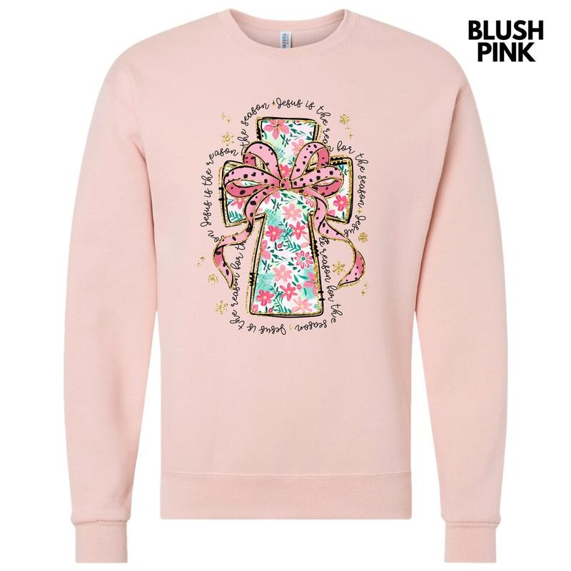 Jesus Season Floral Cross  Sweatshirt 'NLB' Shirt Hoodie | PrintMintTees.com