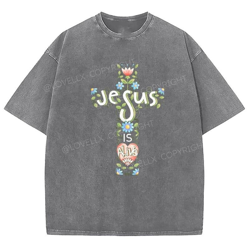 Jesus Unixes Washed T-Shirt, Christian Jesus  t shirts, Vintage 90s Graphic Tee Gift Cotton Top, Mineral color Hoodie...