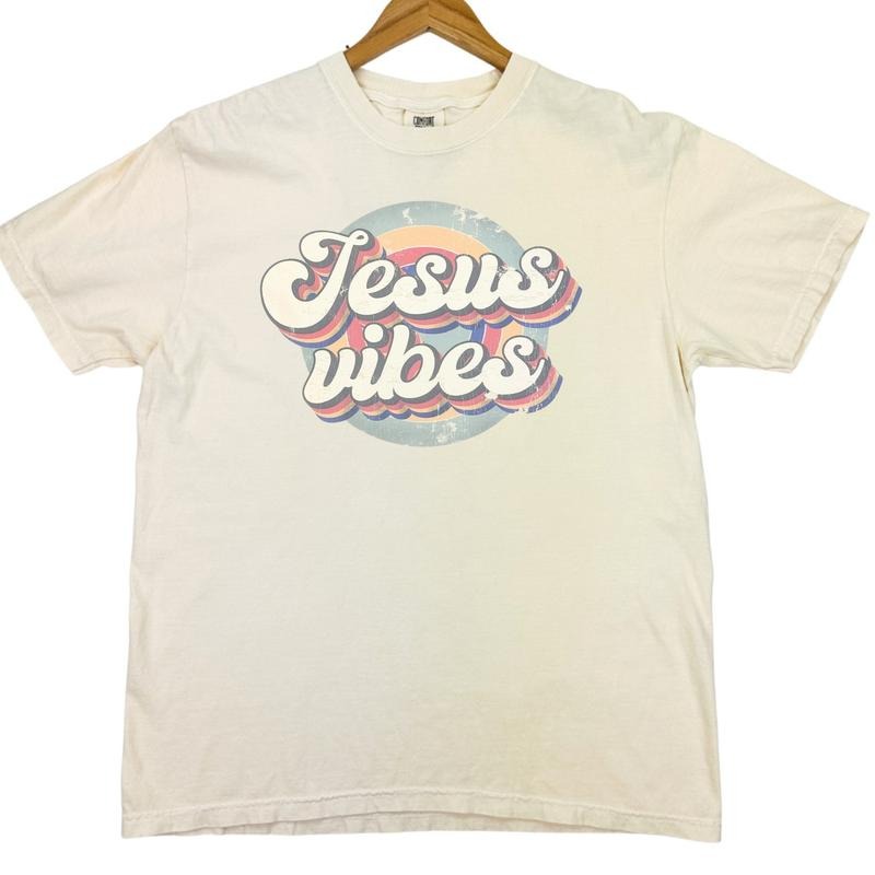 Jesus Vibes Retro Comfort Colors T-Shirt Hoodie Sweatshirt | PrintMintTees.com