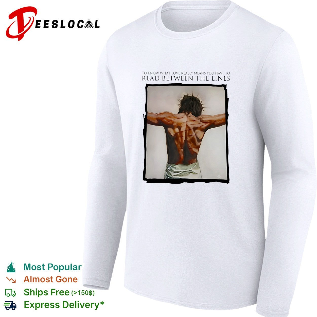 Jesus back wounds read between the lines shirt