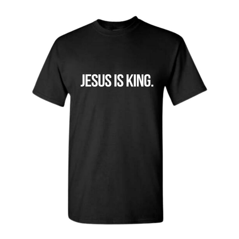 Jesus is King T-shirt, Men's Easter Slogan Print Round Neck Tee, Summer Clothes, Comfort Classic Menswear, Men's Clothes...
