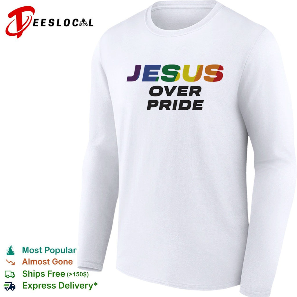 Jesus over pride rainbow shirt