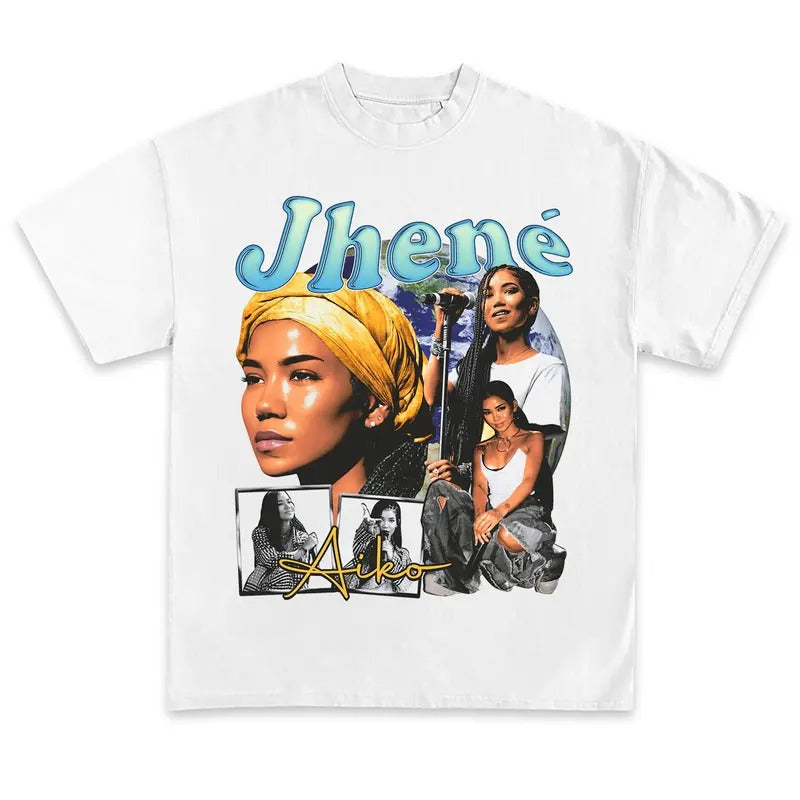 Jhene Aiko T-Shirt Vintage Rapper Graphic Tee Shirt Rap Hip Hop Shirt for Men Women Streetwearstyle{n002}3 Hoodie Sweatshirt