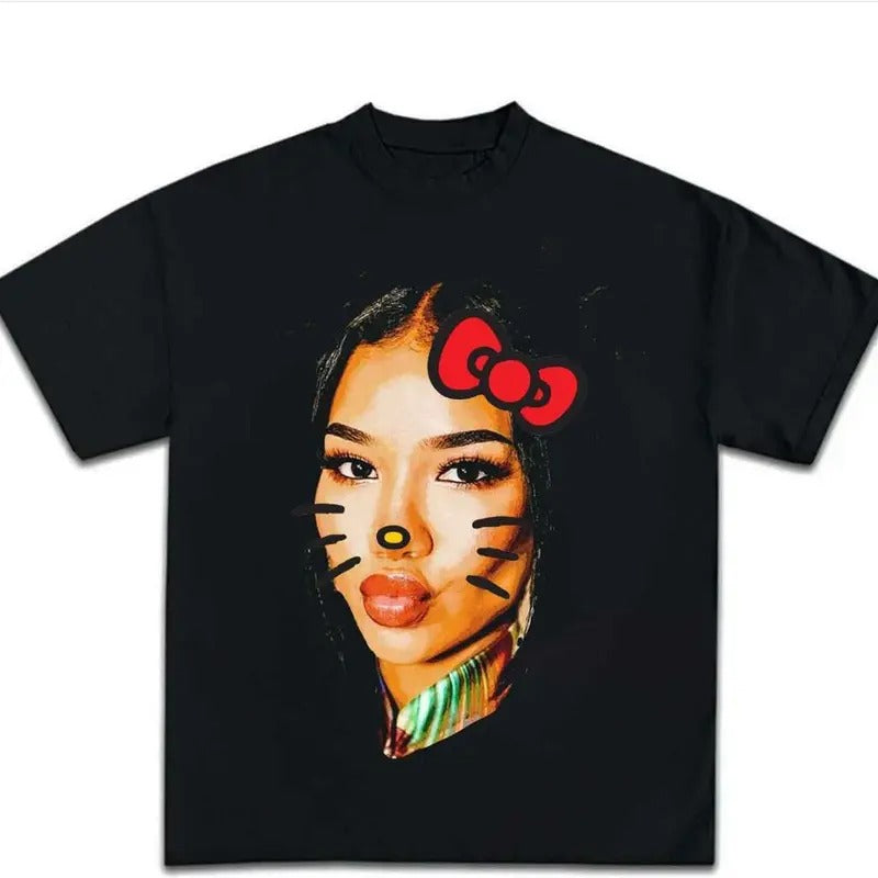 Jhene Kitty Big Face T-shirt, Rap Hip Hop Tee Hoodie, Sweatshirt | PrintMintTees.com