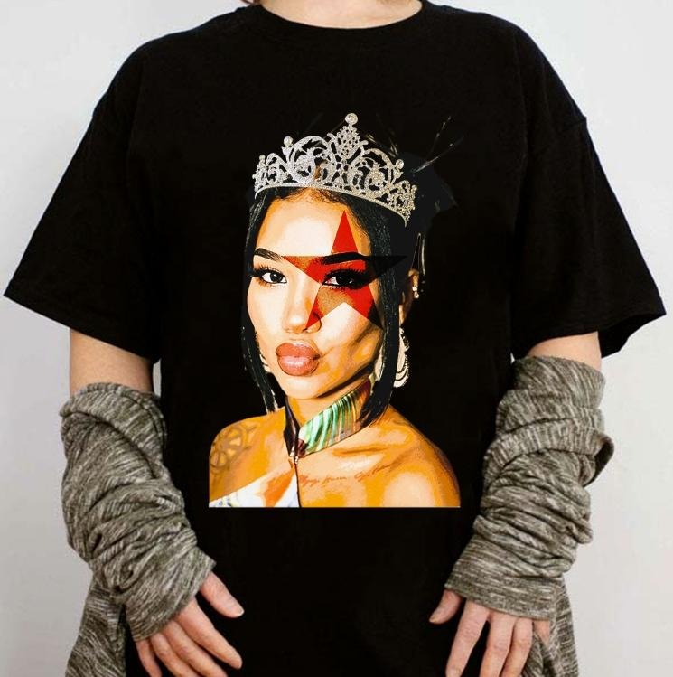 Jhenee Princess Crown Black T-Shirt Cotton Fabric Hoodie Sweatshirt | PrintMintTees.com