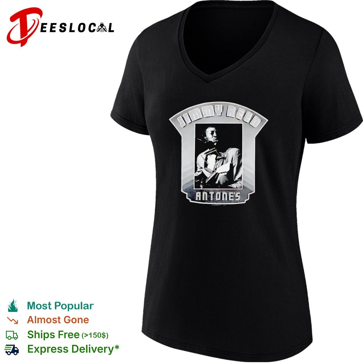 Jimmy Reed Antones Blues Legend Portrait Shirt