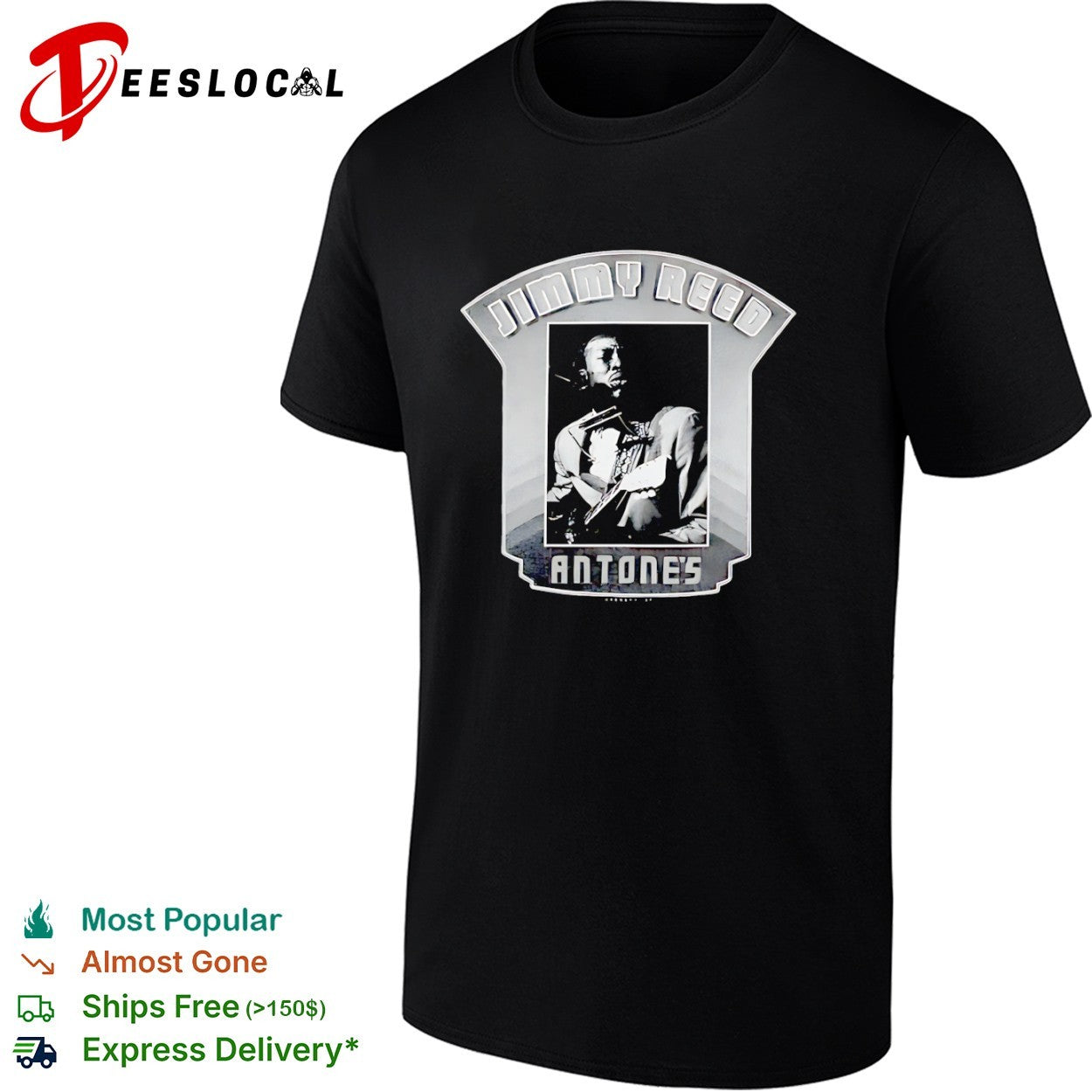 Jimmy Reed Antones Blues Legend Portrait Shirt