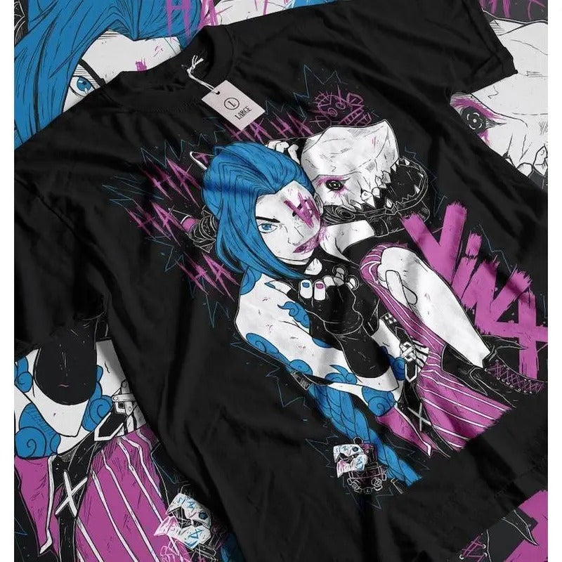 Jinx Inspired Champion Jinx Style T-shirt Zaun Hoodie Jinx Slyle Unisex T-shirt Sweatshirt | PrintMintTees.com