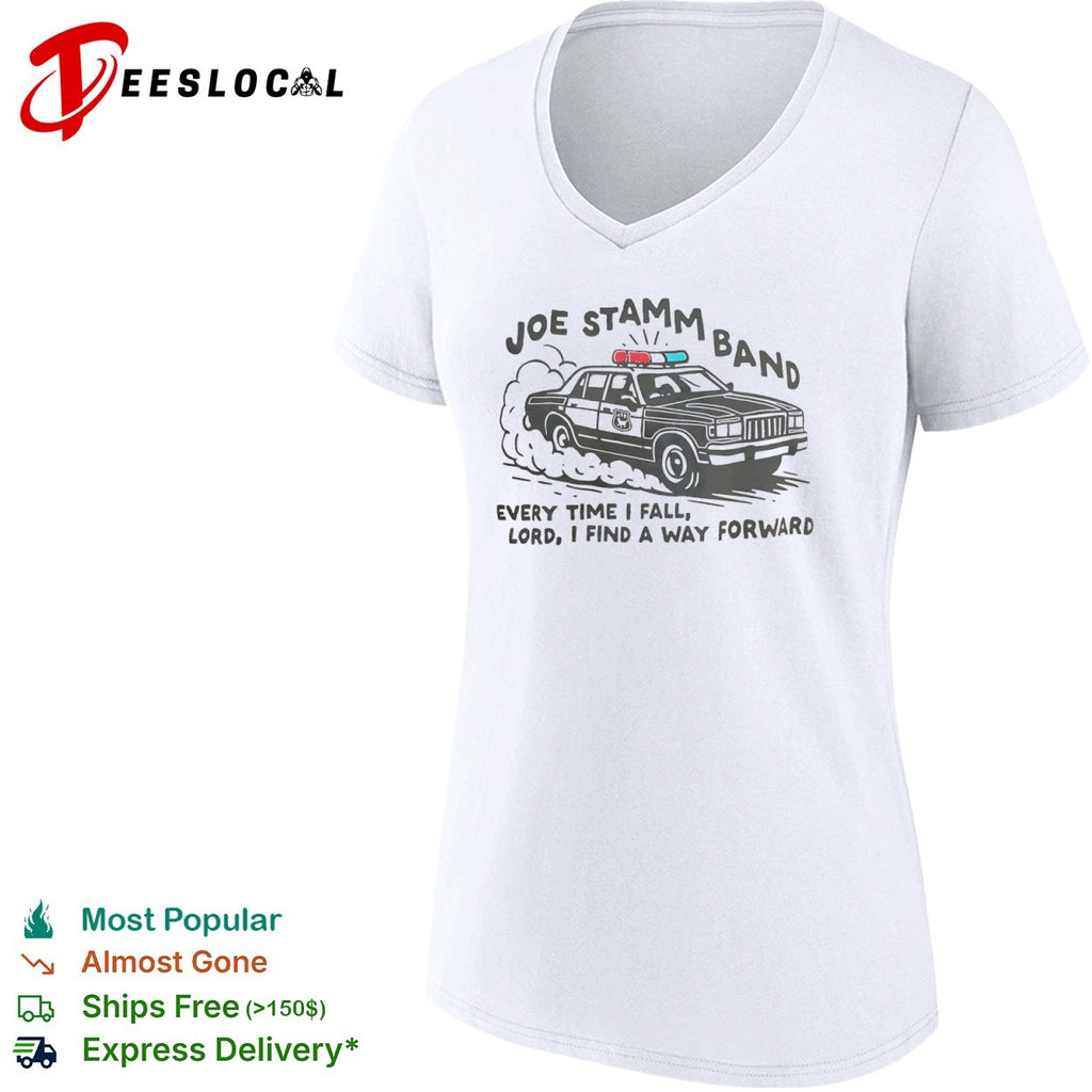 Joe Stamm Band every time I fall Lord I find a way forward police car shirt
