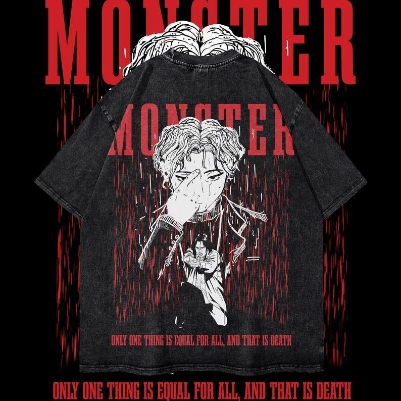 Johan Heavy Oversized Dyenomite Mineral Wash T-Shirt Unisex Anime T-Shirt Streetwear & Gym Style Cotton Menswear Hoodie...