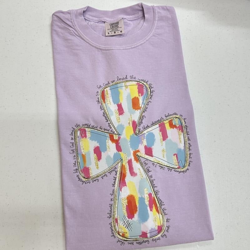 John 3:16 Cross Comfort Colors T-Shirt Hoodie, Sweatshirt | PrintMintTees.com