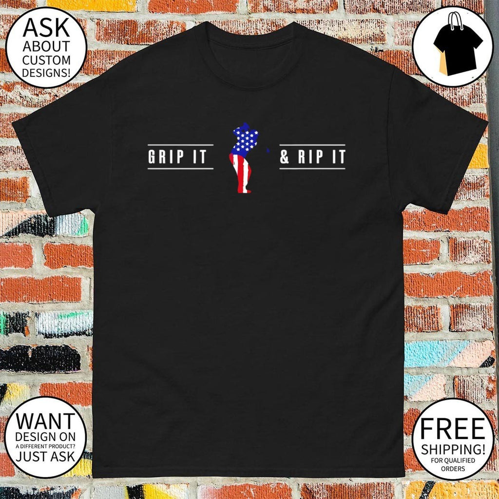 John Daly cartoon Grip It And Rip It Golf Work From Home flag shirt