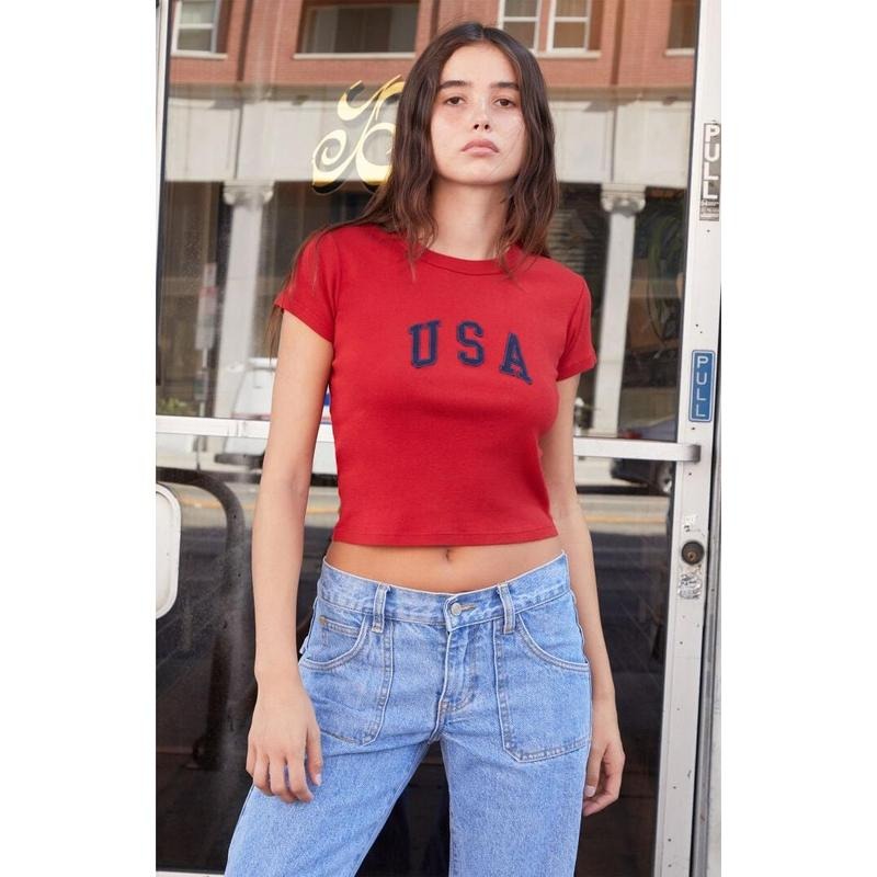John Galt Ashlyn USA Multicolor Shirt Hoodie Sweatshirt