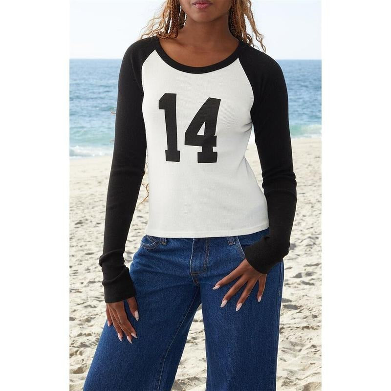 John Galt Women's Bella 14 Raglan Long Sleeve T-Shirt - Multicolor Hoodie Sweatshirt | PrintMintTees.com