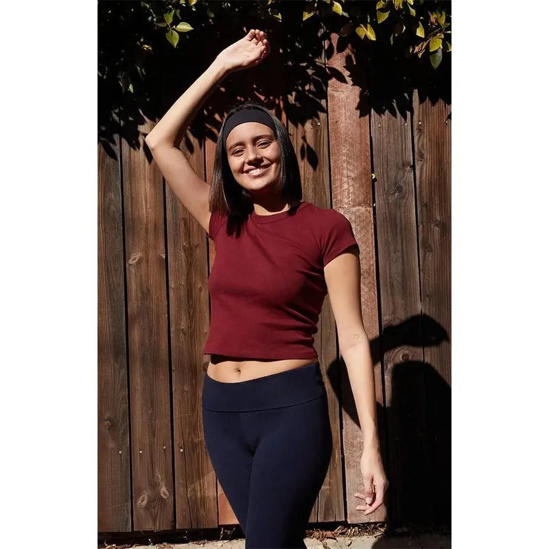 John Galt Women's Burgundy Hailie Basic T-Shirt Hoodie, Sweatshirt | PrintMintTees.com