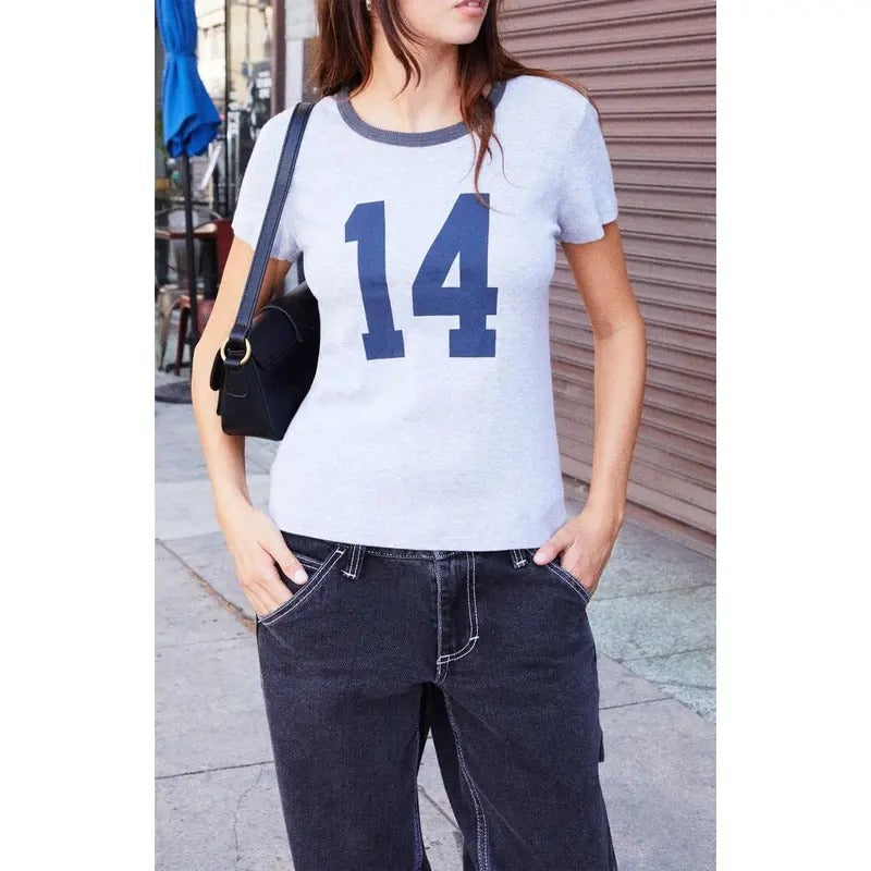John Galt Women's Hailie 14 Ringer T-Shirt - Multicolor Hoodie Sweatshirt | PrintMintTees.com