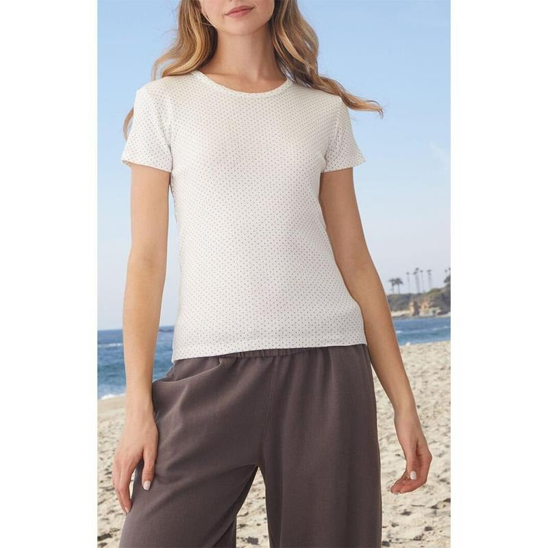John Galt Women's Hailie Polka Dot T-Shirt Hoodie, Sweatshirt | PrintMintTees.com