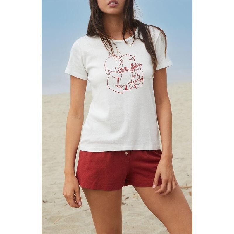 John Galt Women's Hailie Puss In Boots T-Shirt - Multicolor Hoodie, Sweatshirt | PrintMintTees.com