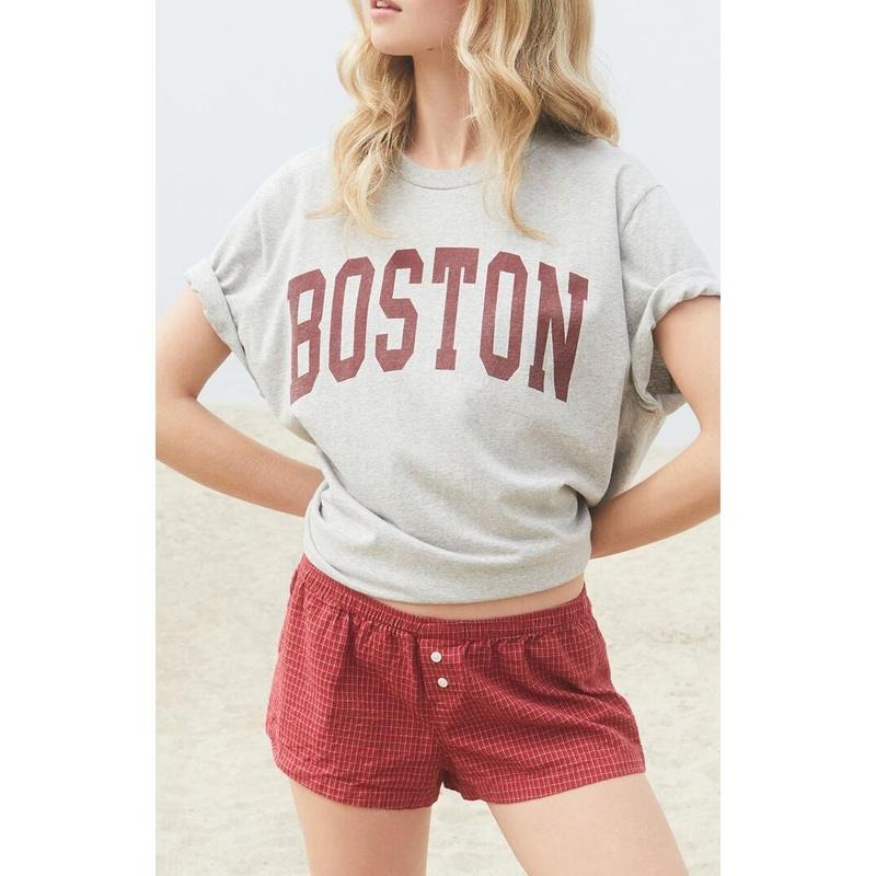 John Galt Women's Light Gray Boston Oversized T-Shirt - Multicolor Hoodie, Sweatshirt | PrintMintTees.com