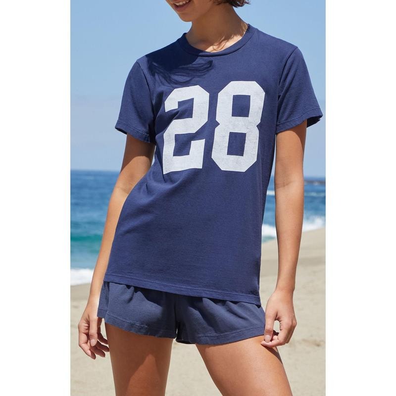 John Galt Women's Navy Chloe 28 T-Shirt - Multicolor Hoodie Sweatshirt | PrintMintTees.com