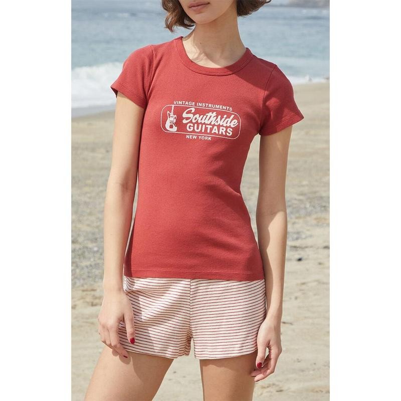 John Galt Women's Red Southside Guitars T-Shirt - Multicolor Hoodie, Sweatshirt | PrintMintTees.com
