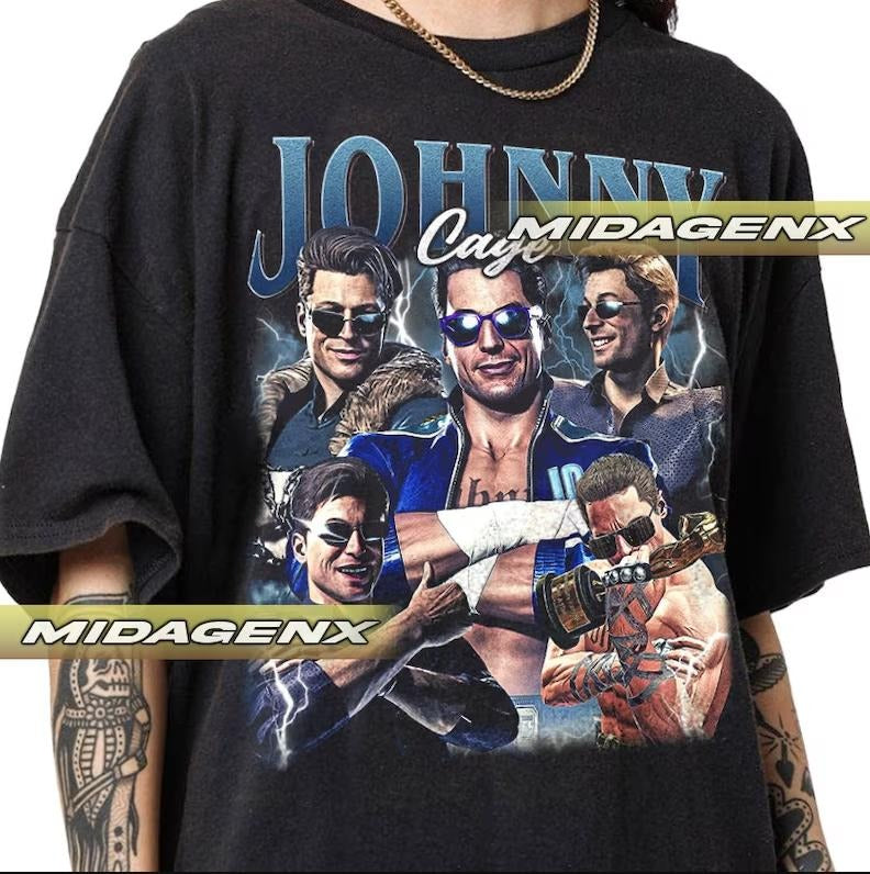 Johnny Cage Mortal Kombat 1 Vintage T-Shirt, Movie Shirt Hoodie Sweatshirt | PrintMintTees.com