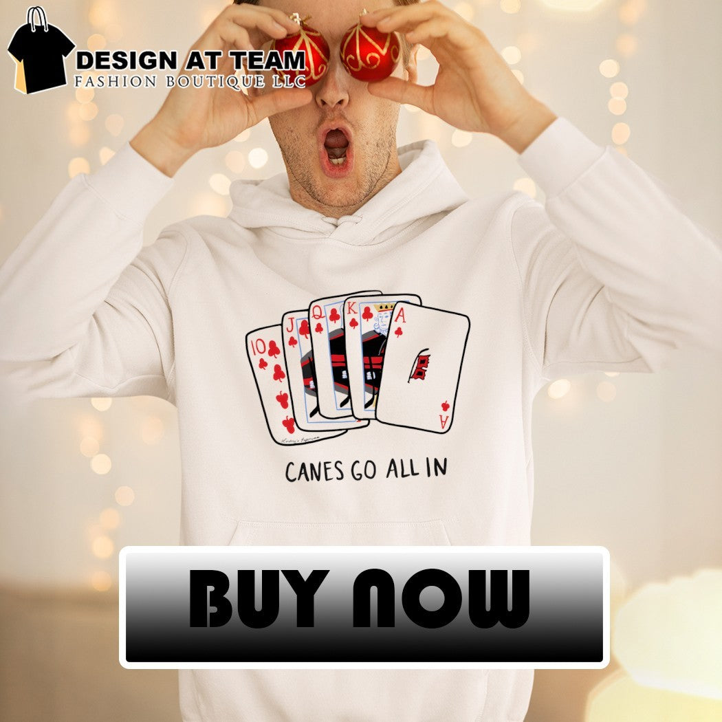 Carolina Hurricanes card canes go all in NHL Finals Game shirt