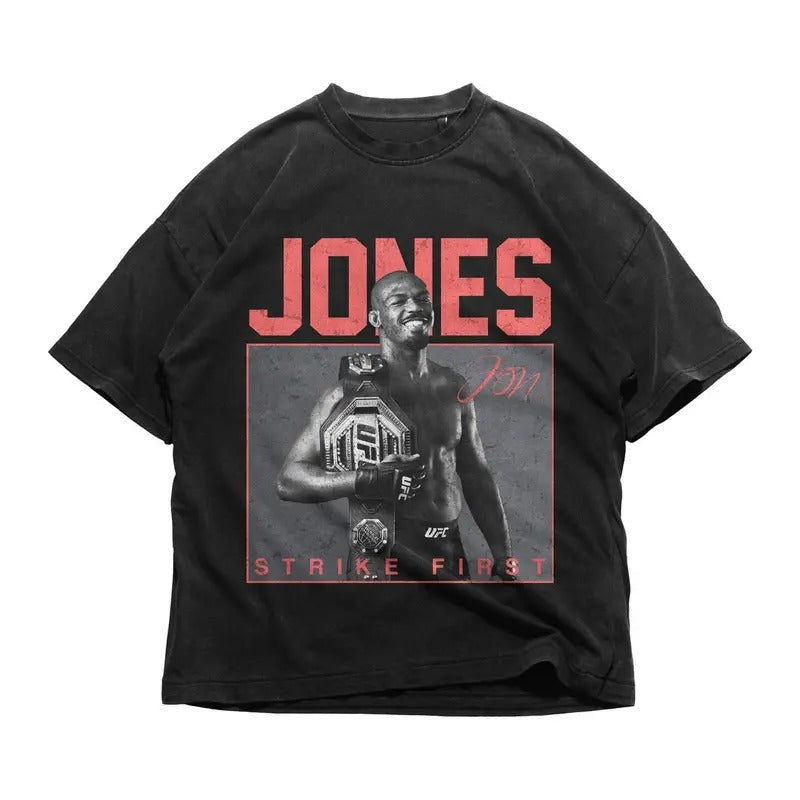Jon Jones T-Shirt Vintage 90s Graphic Style Bones Jones T-Shirt - American Professional Boxer Tee Unisex T-Shirt Hoodie...