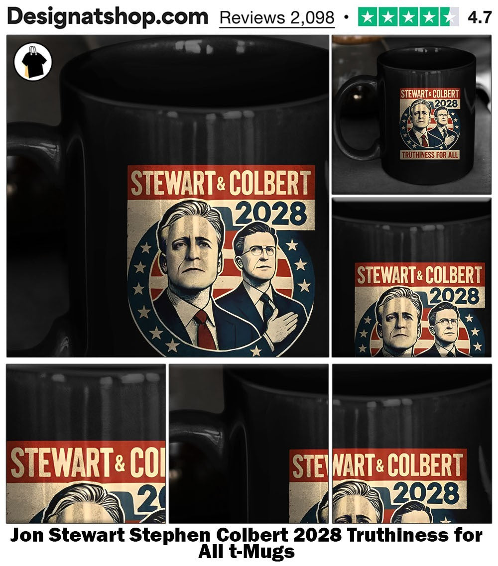 Jon Stewart Stephen Colbert 2028 Truthiness for All t-shirt
