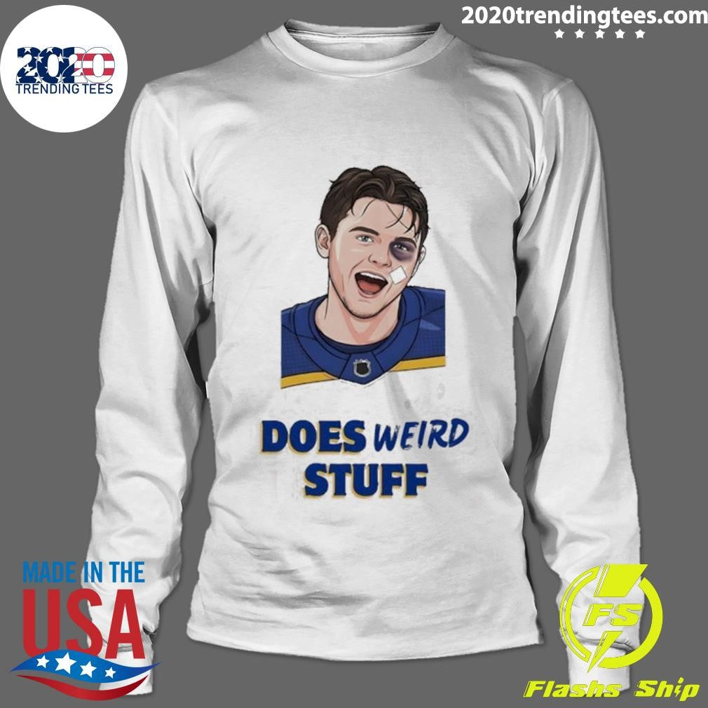 Jordan Binnington St. Louis Blues Hockey Does Weird Stuff Shirt