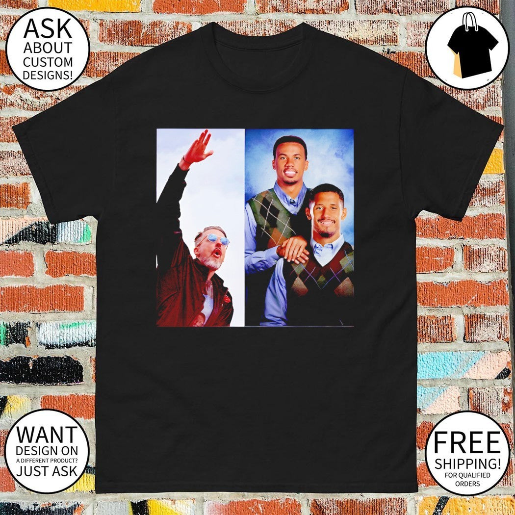 Josh Kroenke with Gabriel Vs William Saliba Step Brothers shirt