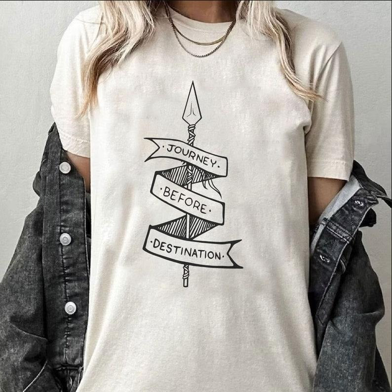 Journey Before Destination Book Quote Shirt Novel Shirt 90s Shirt Book Lover Shirt T-Shirts, Hoodie, Sweatshirt