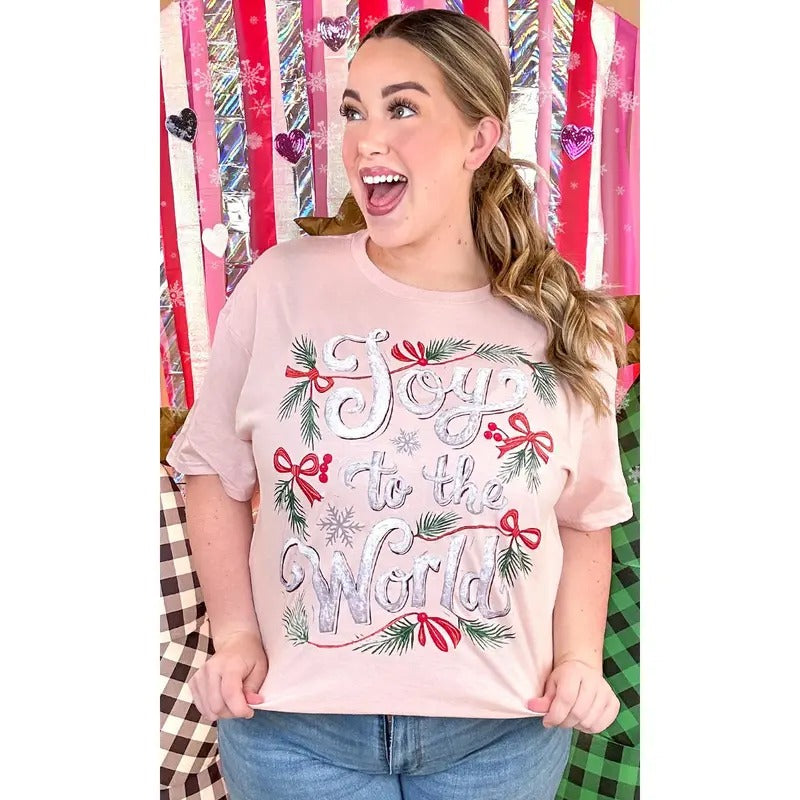 Joy To The World Christmas Graphic T-Shirt Hoodie Sweatshirt | PrintMintTees.com