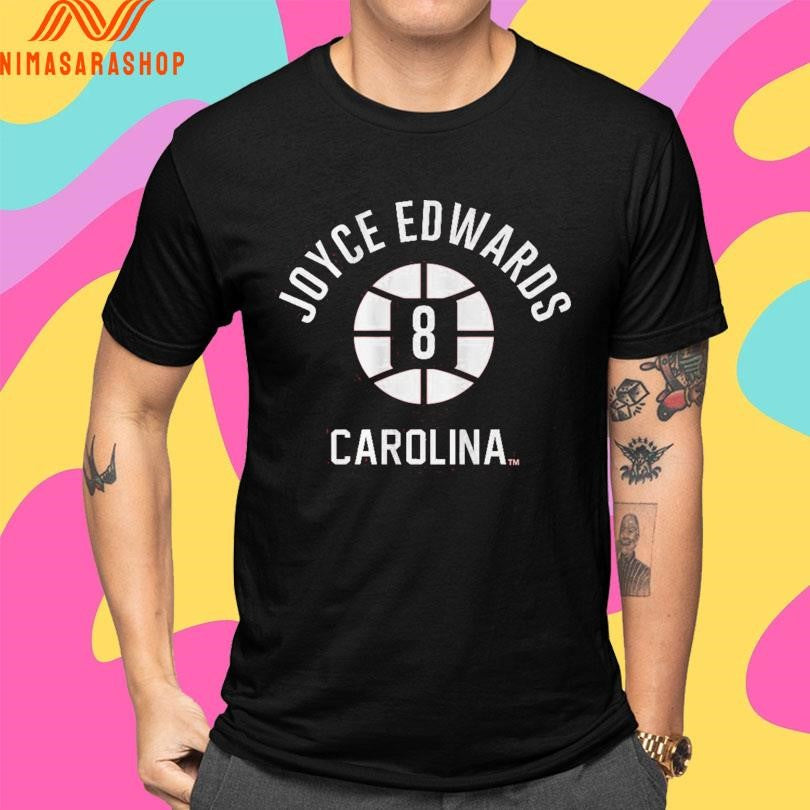 Joyce Edwards Name Number Ball 8 South Carolina Gamecocks Women’s Basketball Shirts