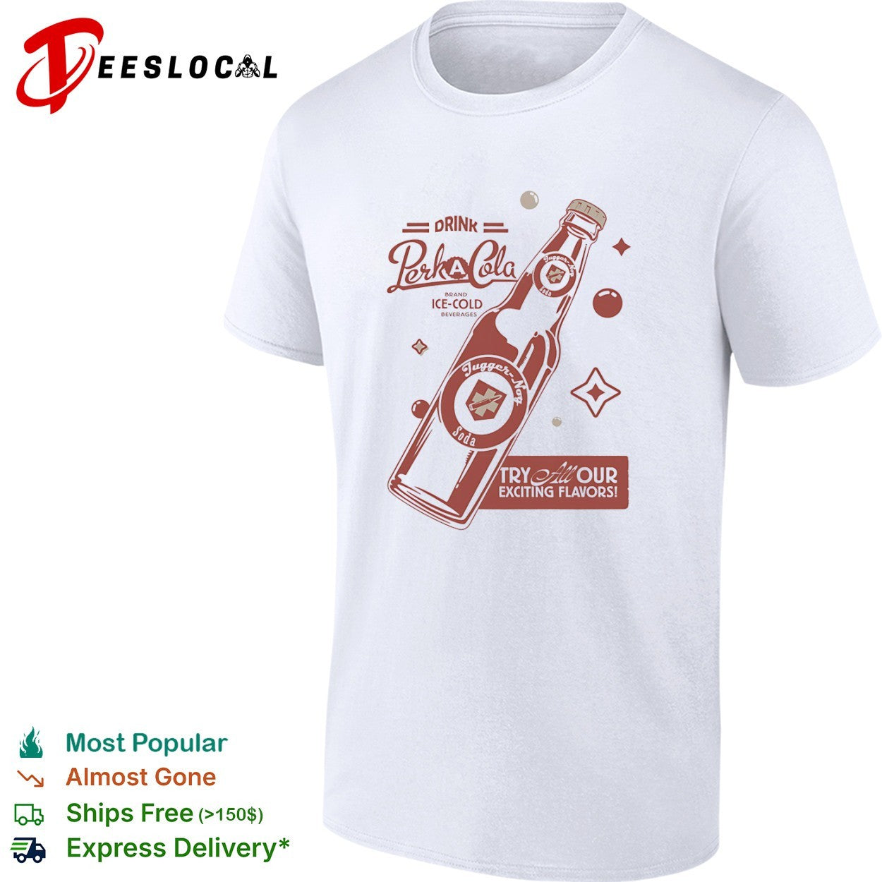 Jugger Nog Call of Duty Zombies Drink Perk A Cola Brand Ice Cold Beverages shirt