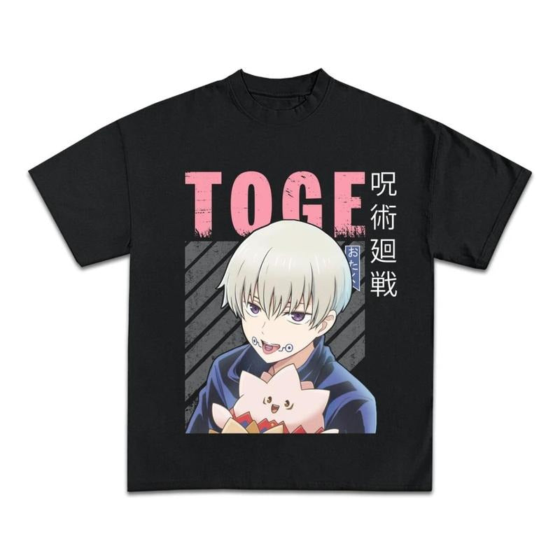 Jujutsu Kaisen Anime T-shirt, Toge And Togepi Diagonal Stripes Graphic Tee, Anime & Manga Gifts Sweatshirt, Hoodie,...