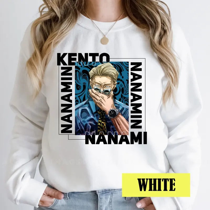 Jujutsu Kaisen Characters Tshirt Crewneck Hoodie Comfort Cotton Sweatshirt | PrintMintTees.com
