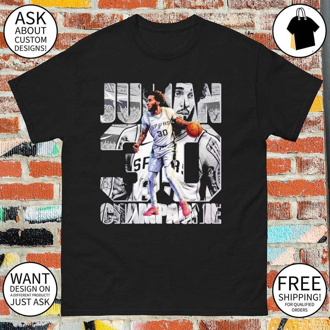 Julian Champagnie Comic Image Graphic 30 Spurs shirt