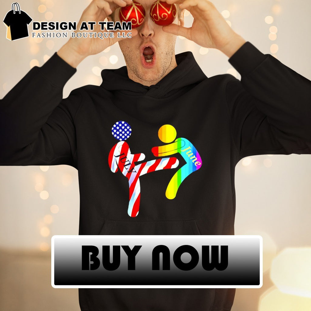 July Independence Kick June Pride Month shirt