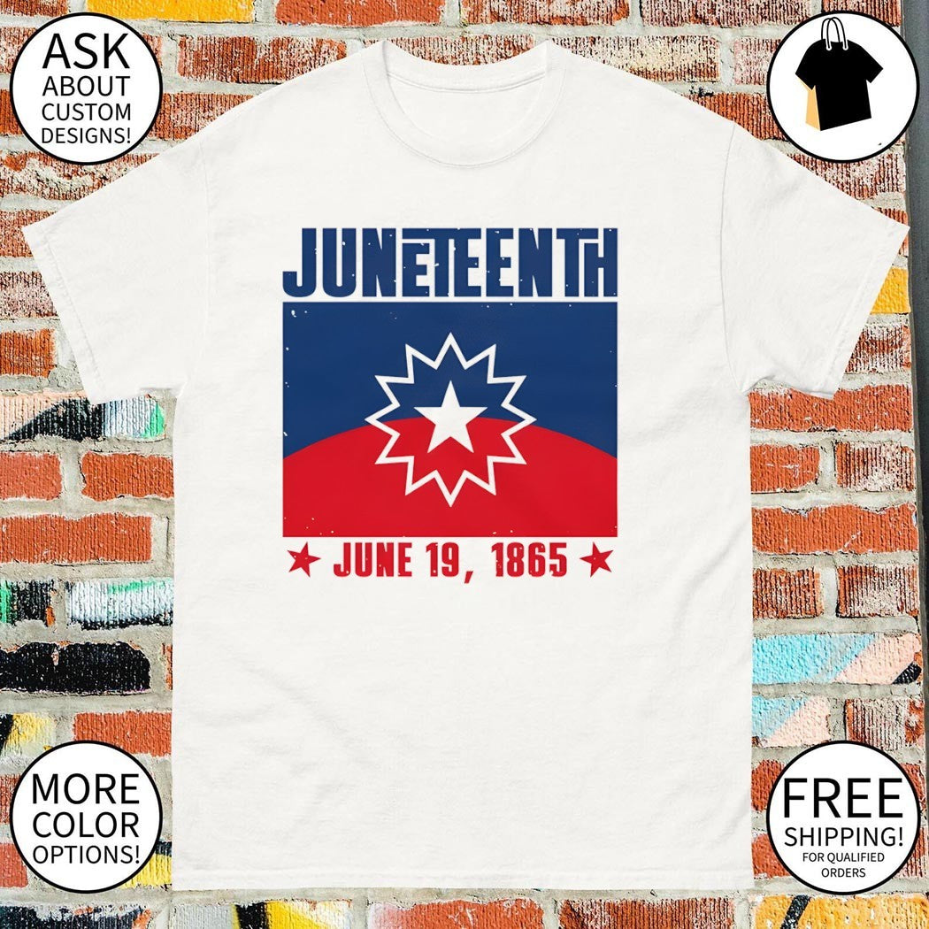 Juneteenth Red White Blue Freedom flag 1865 Emancipation Day shirt