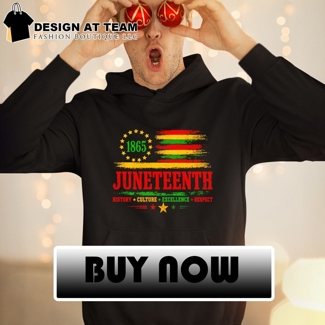 Juneteenth We Outside African American power strong culture black is beautiful American flag shirt