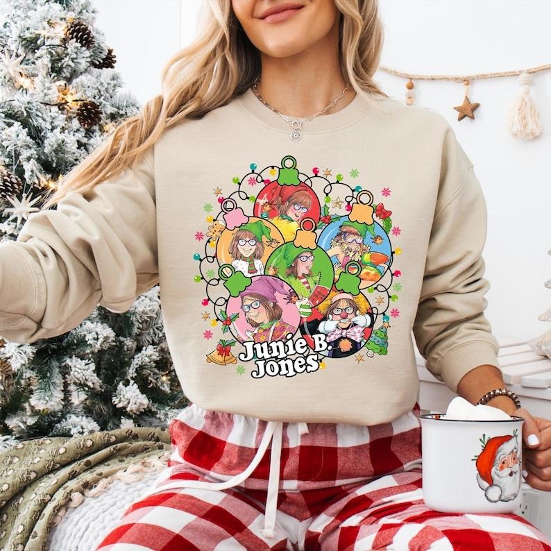 Junie B Jones Christmas Sweatshirt, Junie B Teacher Christmas Shirt, Children's Book Hoodie, Book Lover Gifts, Bookish...
