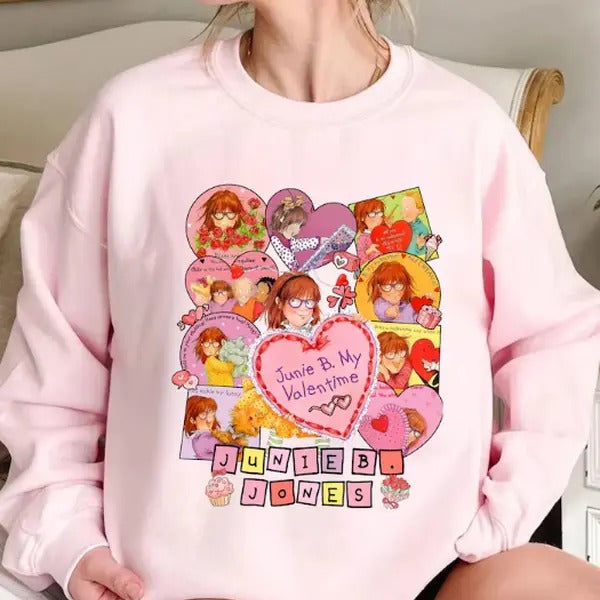 Junie B My ValentiMe Shirt - Unisex Medium-Heavy Fabric, Casual Crew Neck, Long Sleeve, Fitted, Machine Washable,...