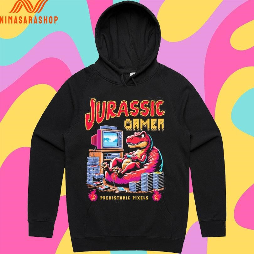 Jurassic Gamer Prehistoric Pixels Dinosaur Shirts