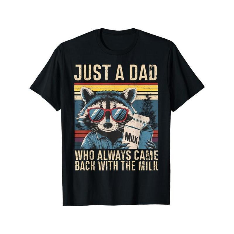 Just A Dad Who Always Came Back With The Milk Funny Dad T-Shirt Hoodie Sweatshirt | PrintMintTees.com